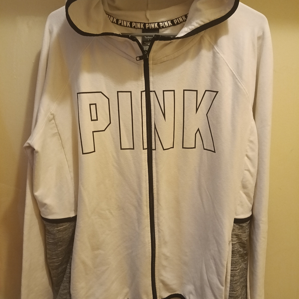 PINK Victoria's Secret Women's White and Gray Jacket - Picture 1 of 5